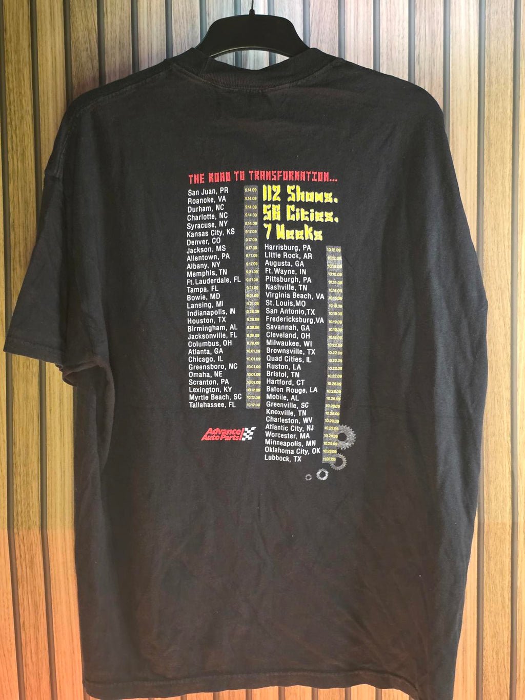Vintage 2004 Advance Rock 'N' Roles 'N Responsibilities Tour Black T-Shirt XL