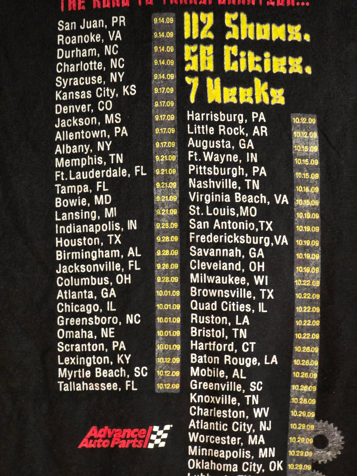 Vintage 2004 Advance Rock 'N' Roles 'N Responsibilities Tour Black T-Shirt XL