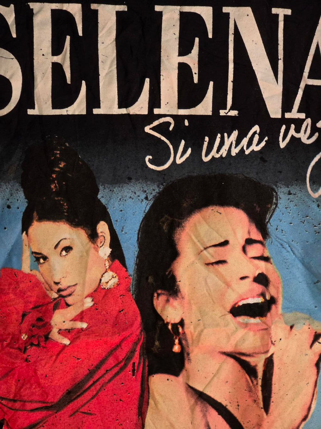 Selena Si Una Vez Graphic T-shirt Black Medium