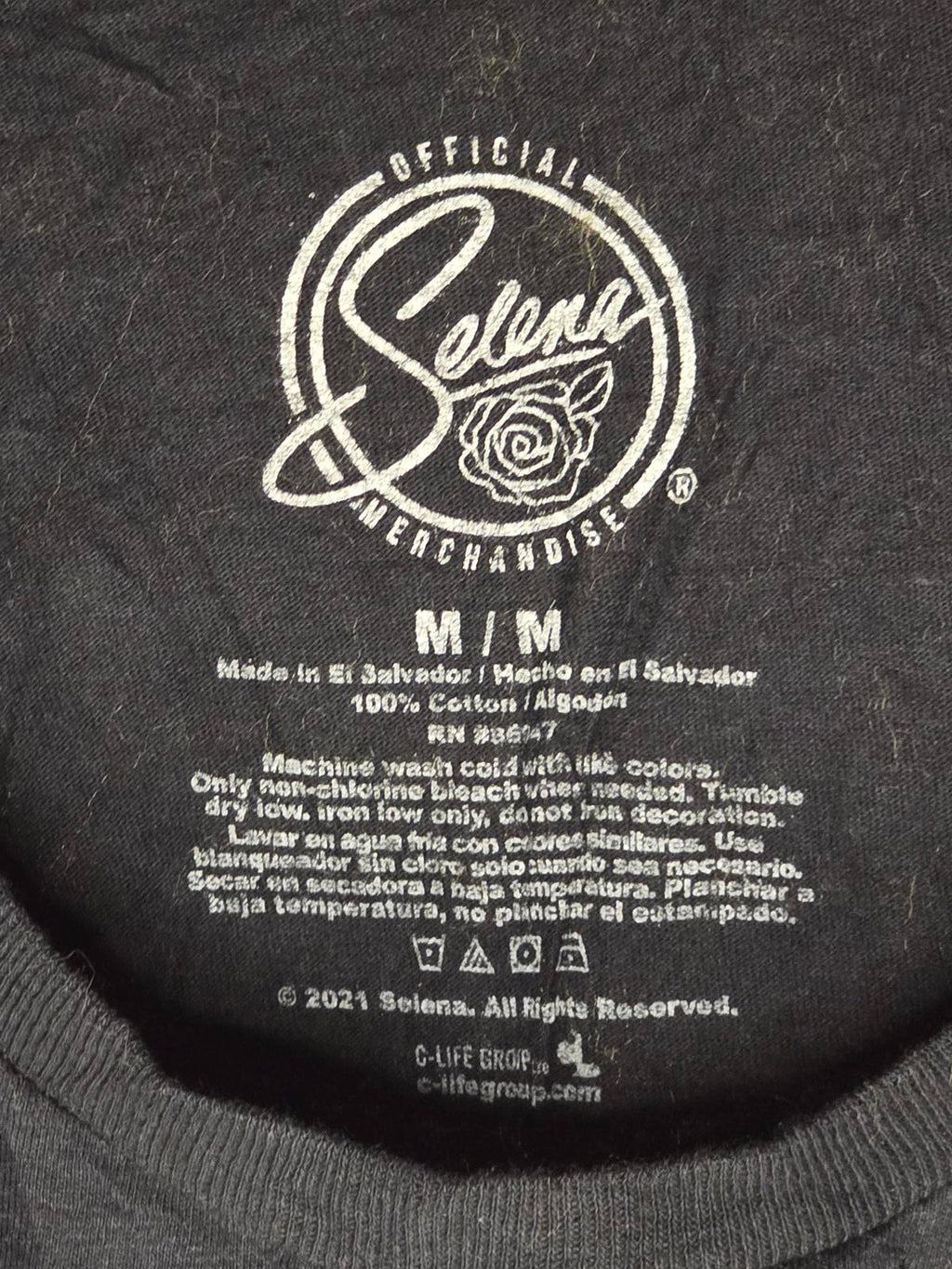 Selena Si Una Vez Graphic T-shirt Black Medium