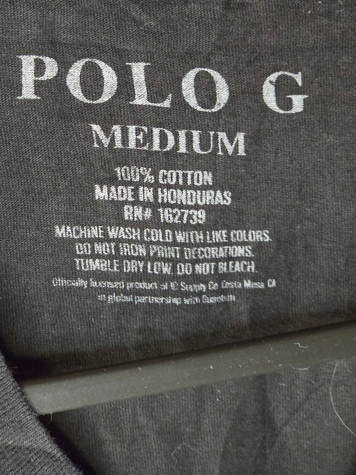 Polo G Graphic T-Shirt Black Medium 100% Cotton