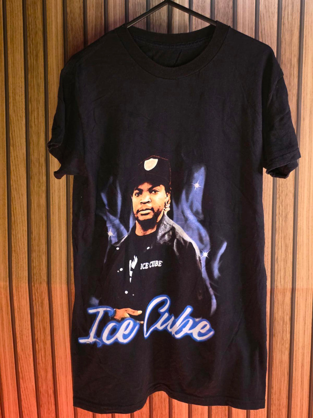 Ice Cube Graphic T-Shirt Black Medium Vintage Style