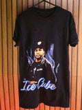 Ice Cube Graphic T-Shirt Black Medium Vintage Style