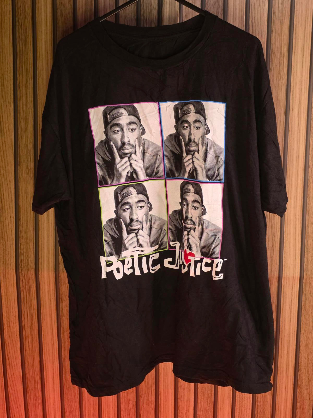 Poetic Justice Tupac Graphic T-Shirt Black Large