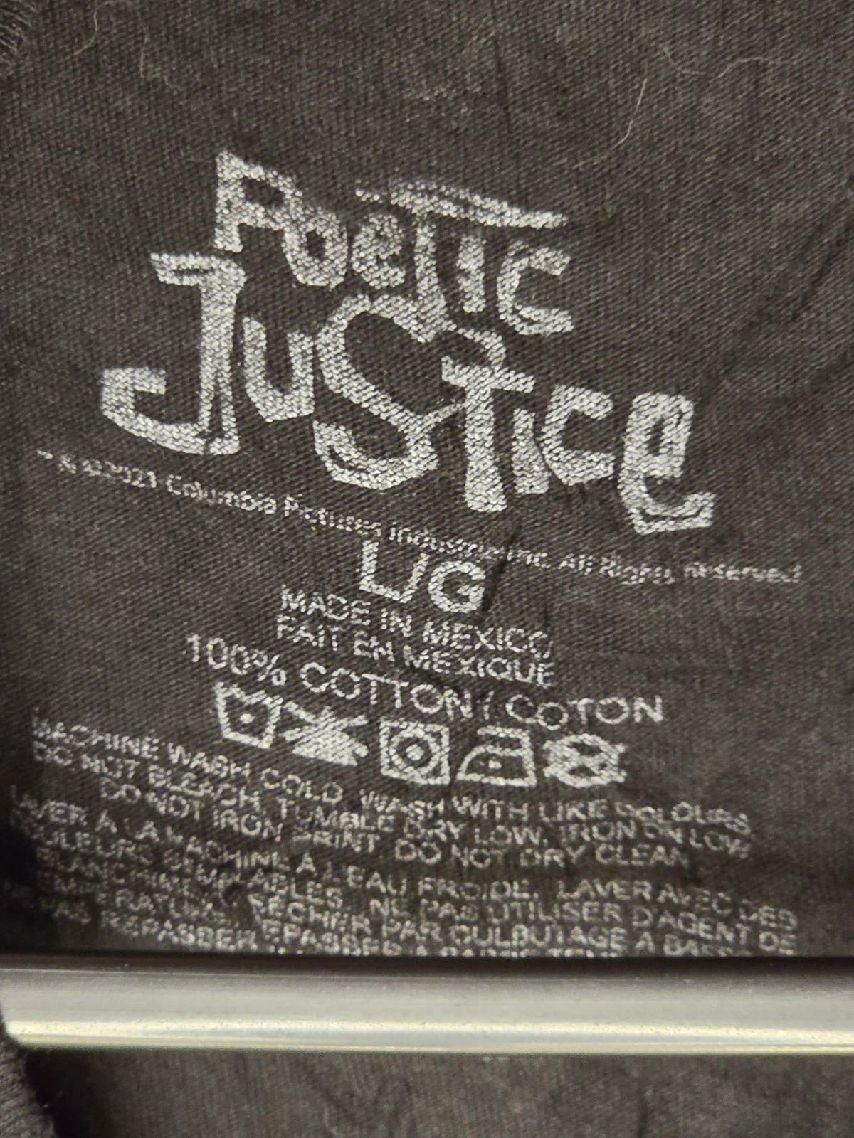 Poetic Justice Tupac Graphic T-Shirt Black Large
