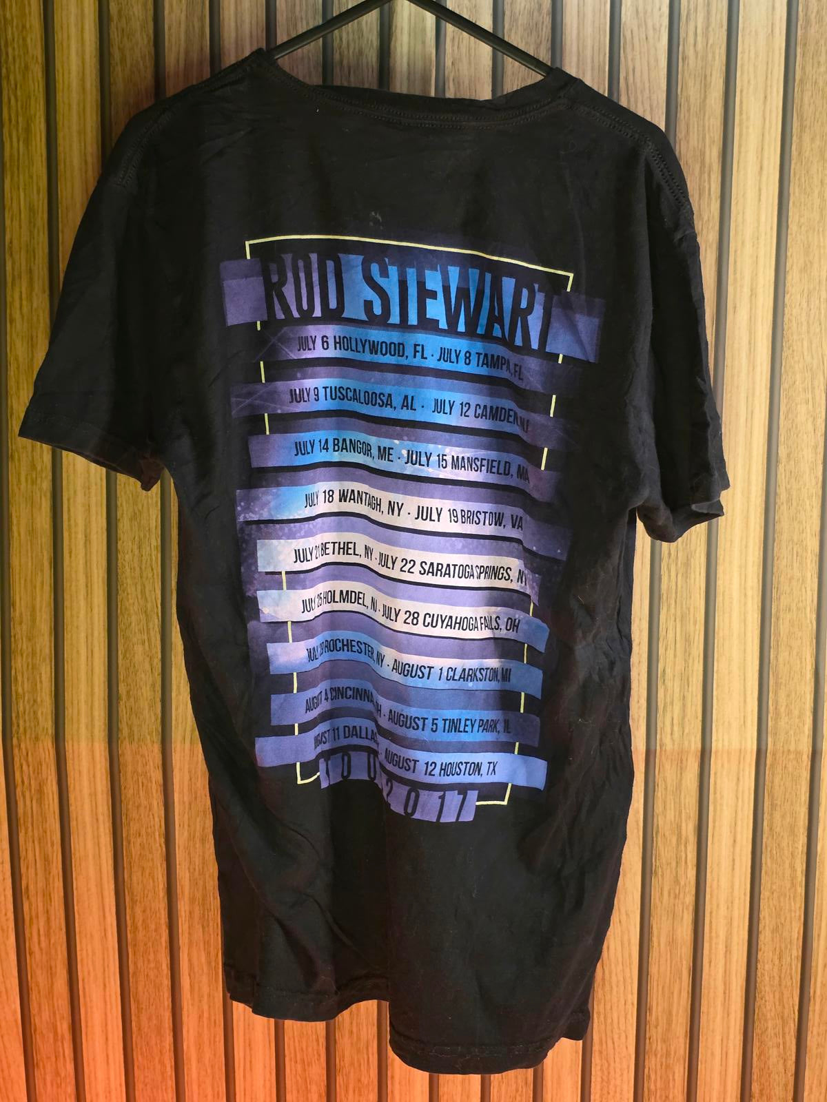 Rod Stewart Tour T-Shirt 2017 Black Small