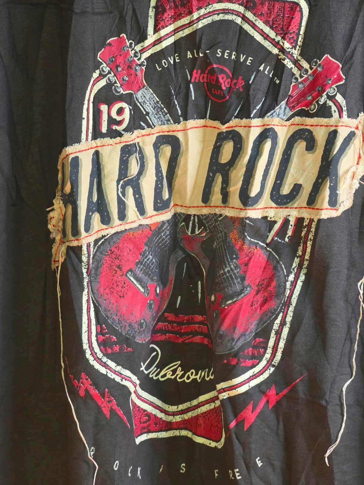 Hard Rock Guitar Company Graphic T-Shirt Black Large Cotton