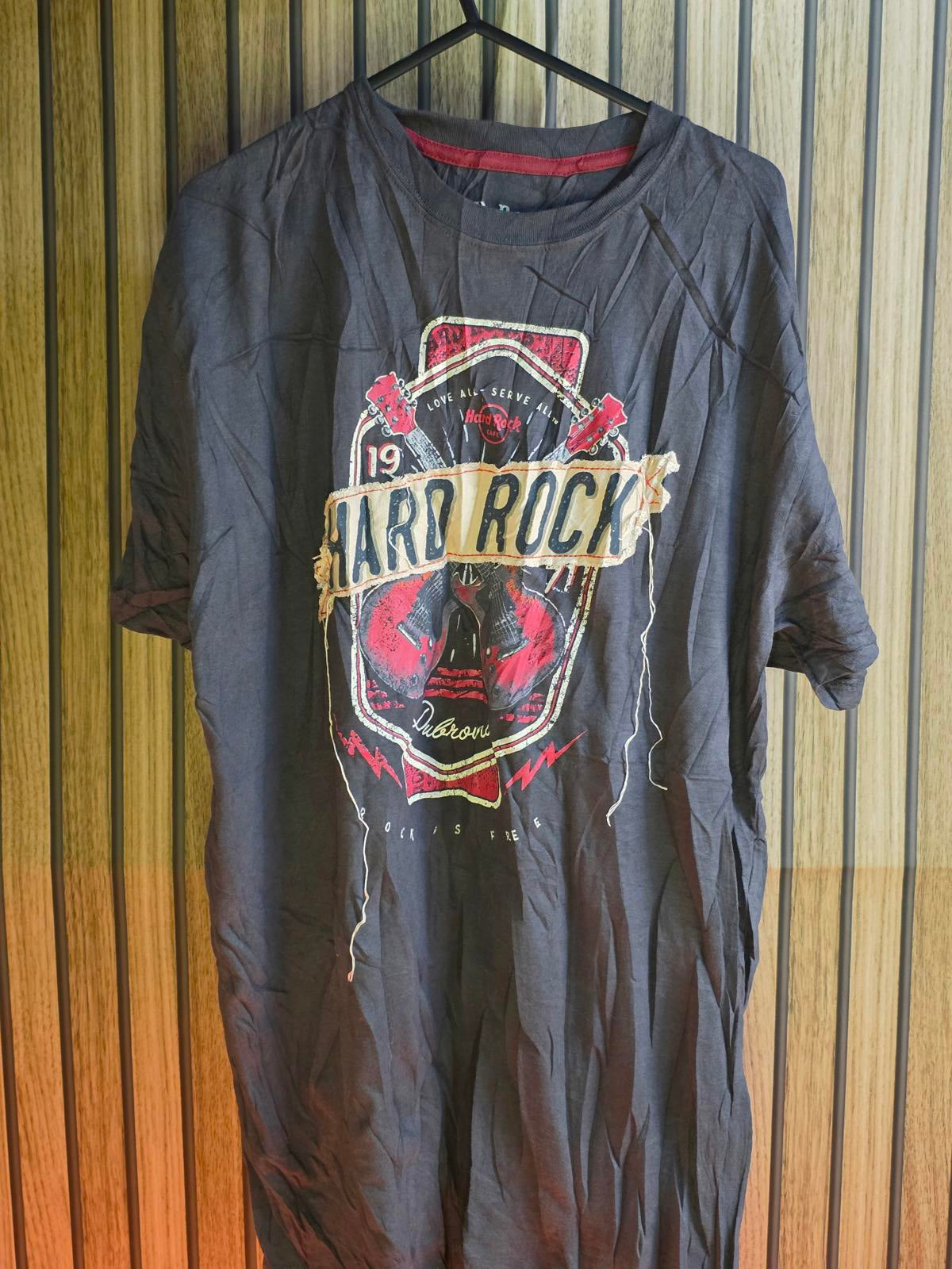 Hard Rock Guitar Company Graphic T-Shirt Black Large Cotton