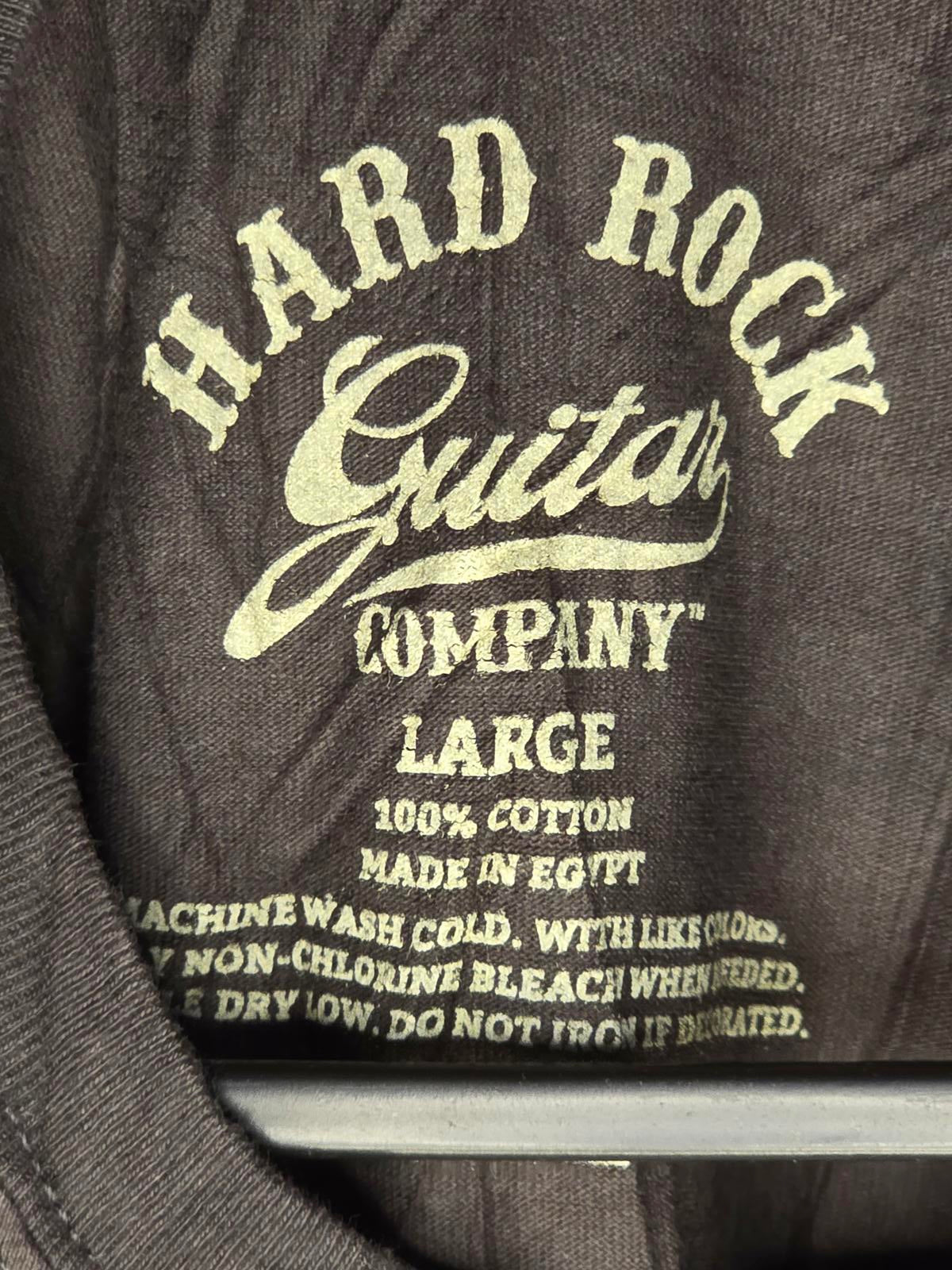 Hard Rock Guitar Company Graphic T-Shirt Black Large Cotton