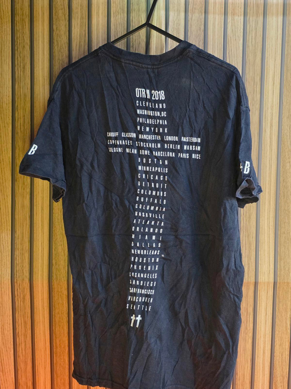 Jay-Z Beyoncé On The Run II Tour T-Shirt Motorcycle Graphic Black Medium