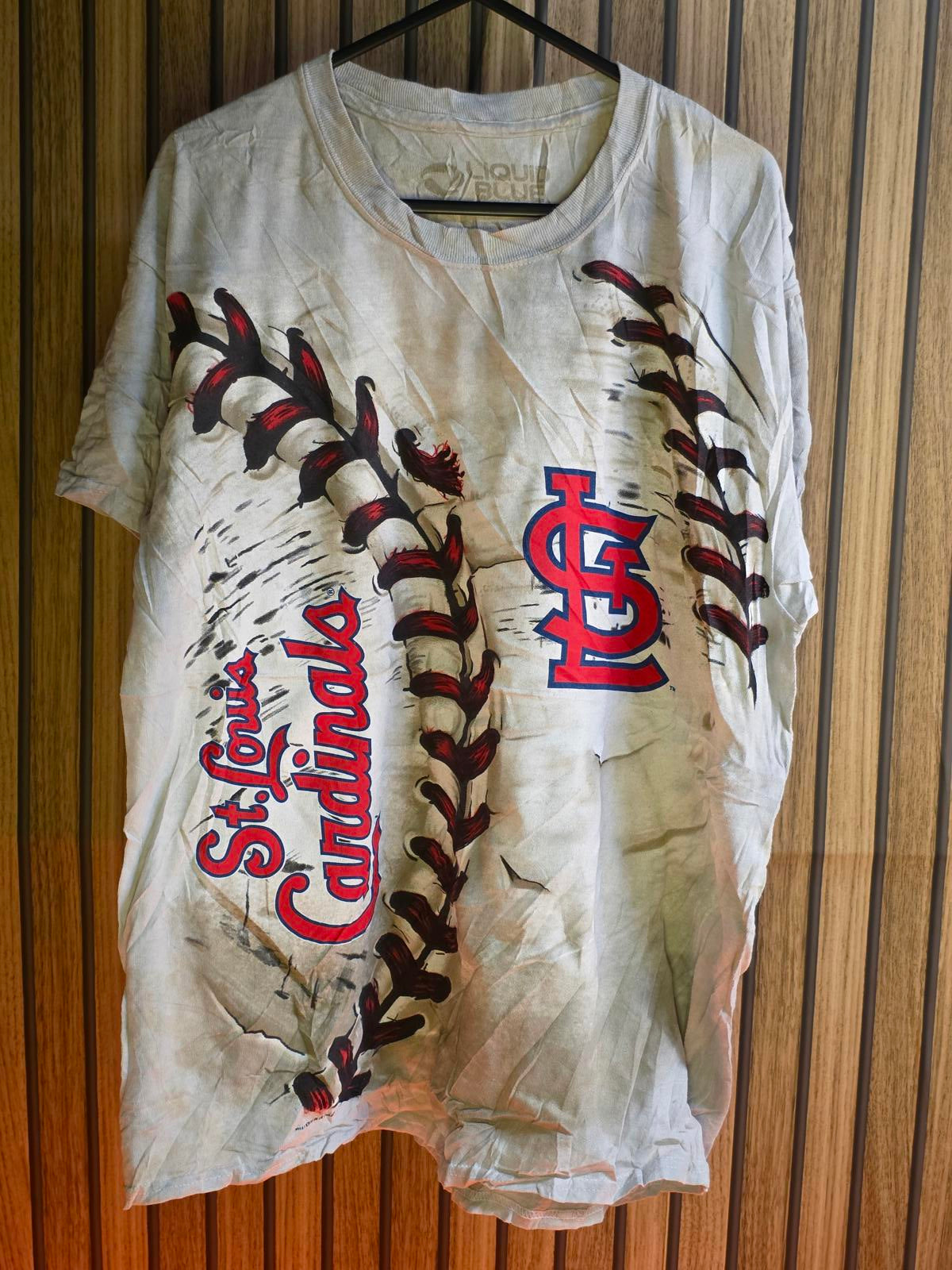 Liquid Blue St. Louis Cardinals Baseball Graphic T-Shirt Beige Large