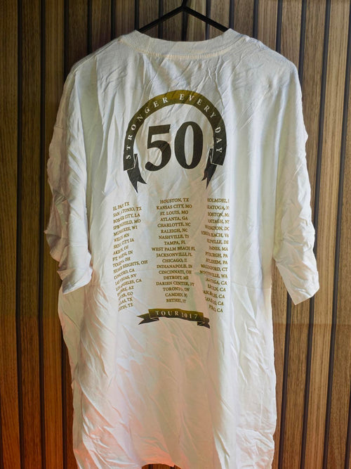 Chicago 50th Anniversary Tour T-shirt White XL