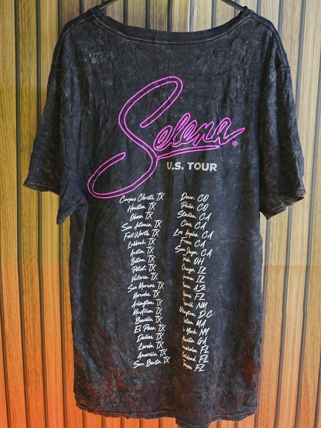 Selena Como La Flor 92 Tour Graphic T-Shirt Black Large