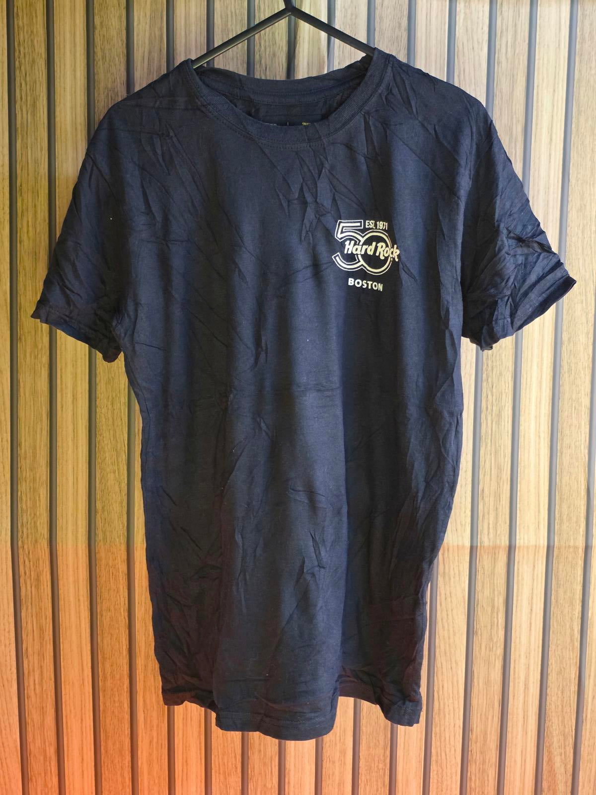 Hard Rock 50th Anniversary Boston Graphic T-Shirt Black Small
