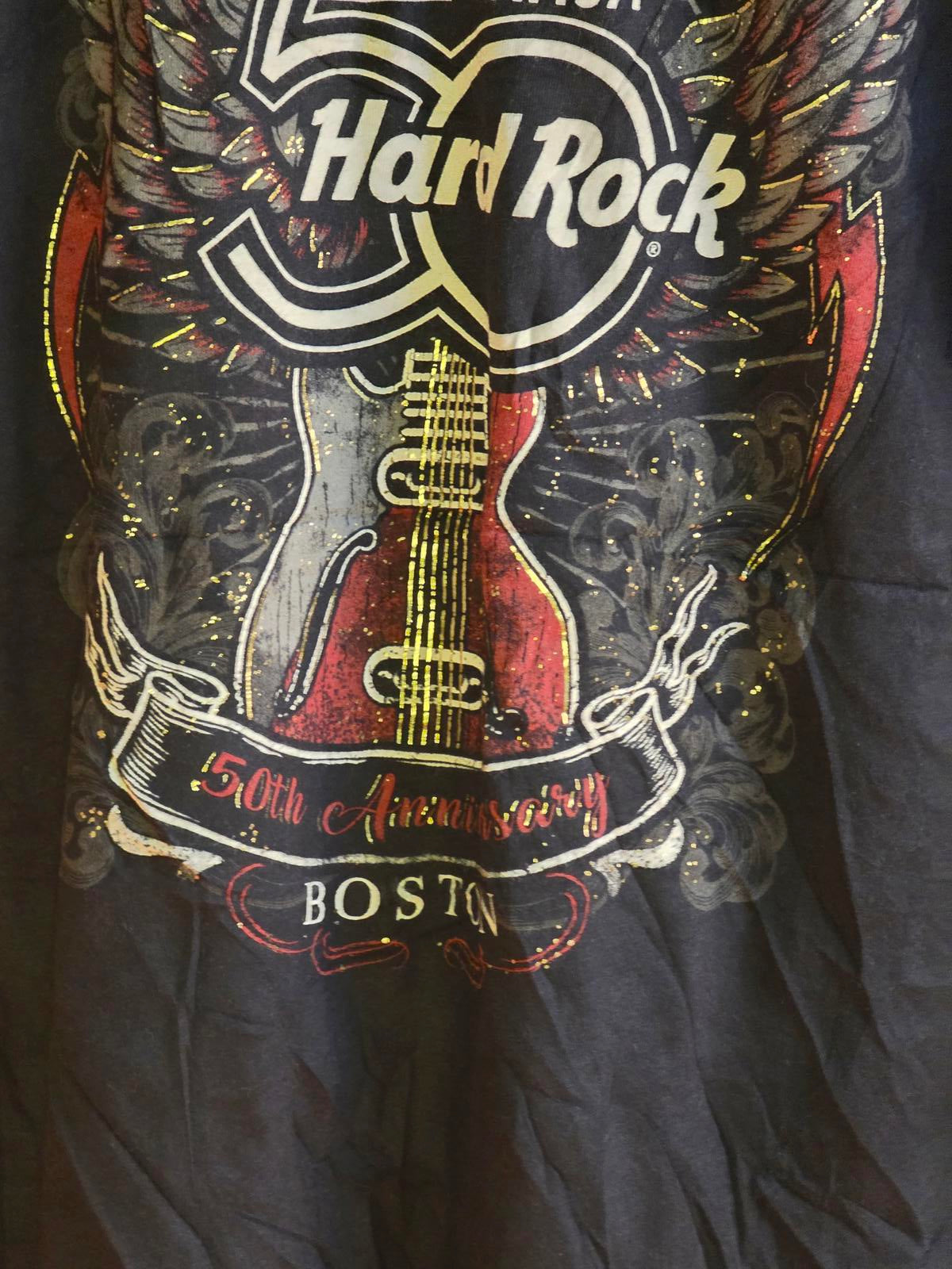 Hard Rock 50th Anniversary Boston Graphic T-Shirt Black Small