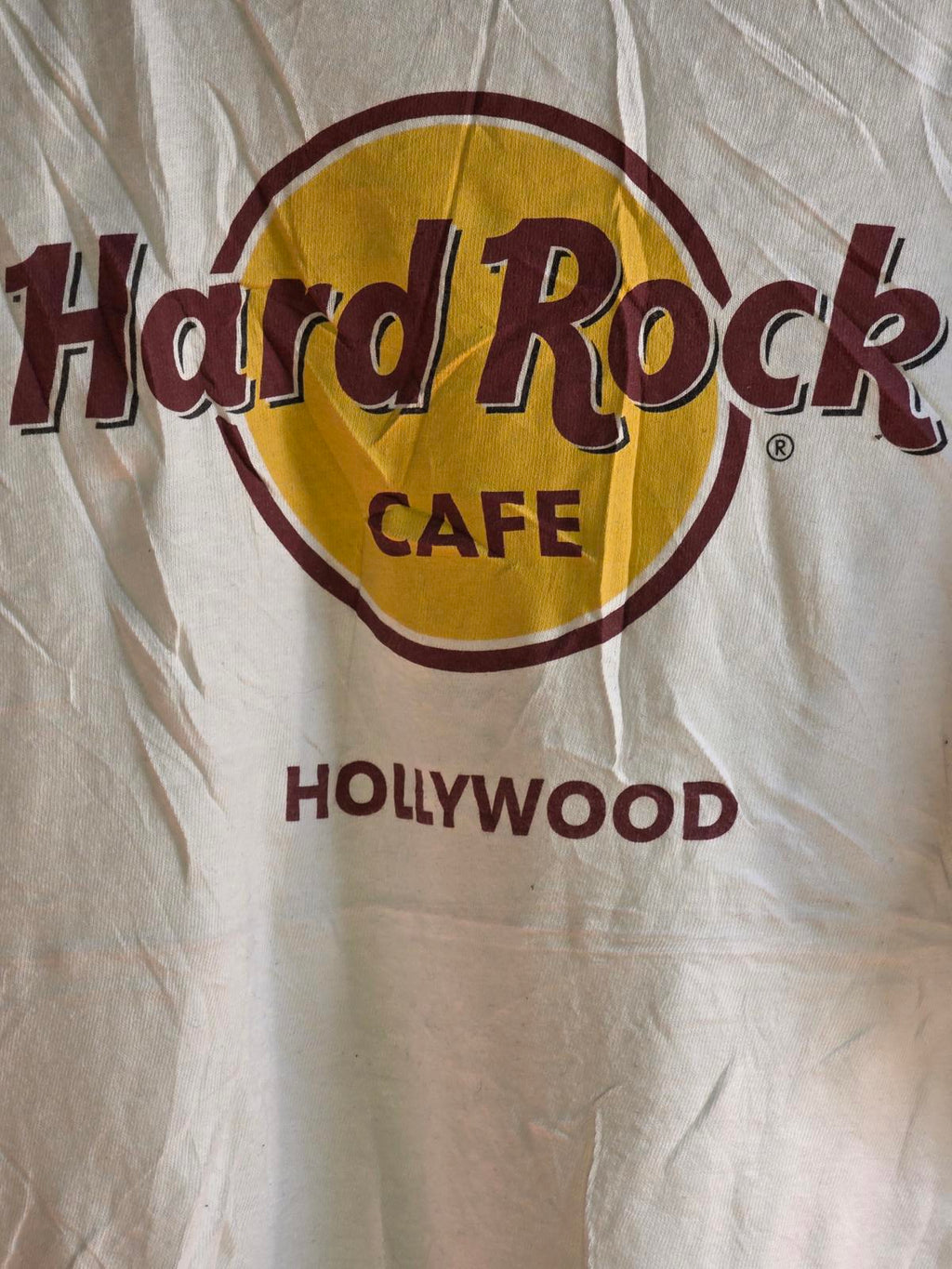 Hard Rock Cafe Hollywood Logo T-Shirt White Medium