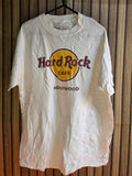 Hard Rock Cafe Hollywood Logo T-Shirt White Medium