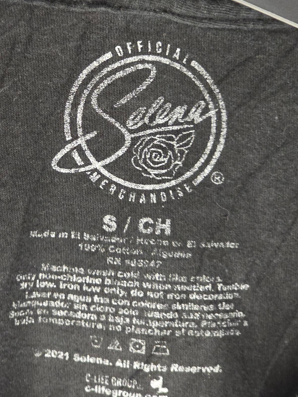 Selena Si Una Vez T-Shirt Black Size S
