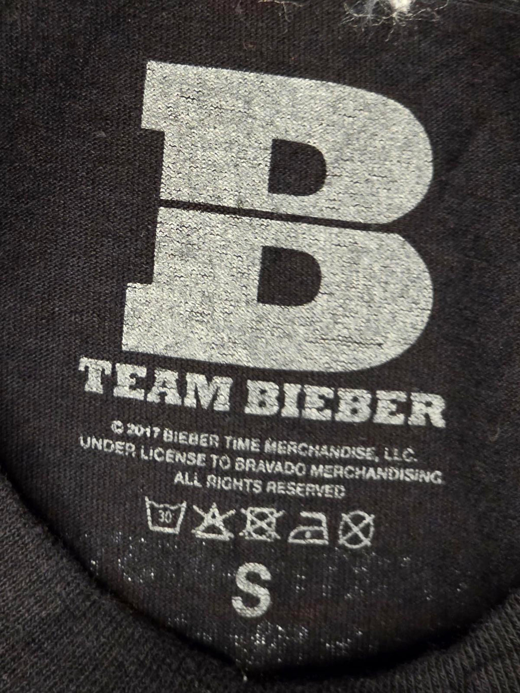 Justin Bieber Tour T-shirt Black SMALL