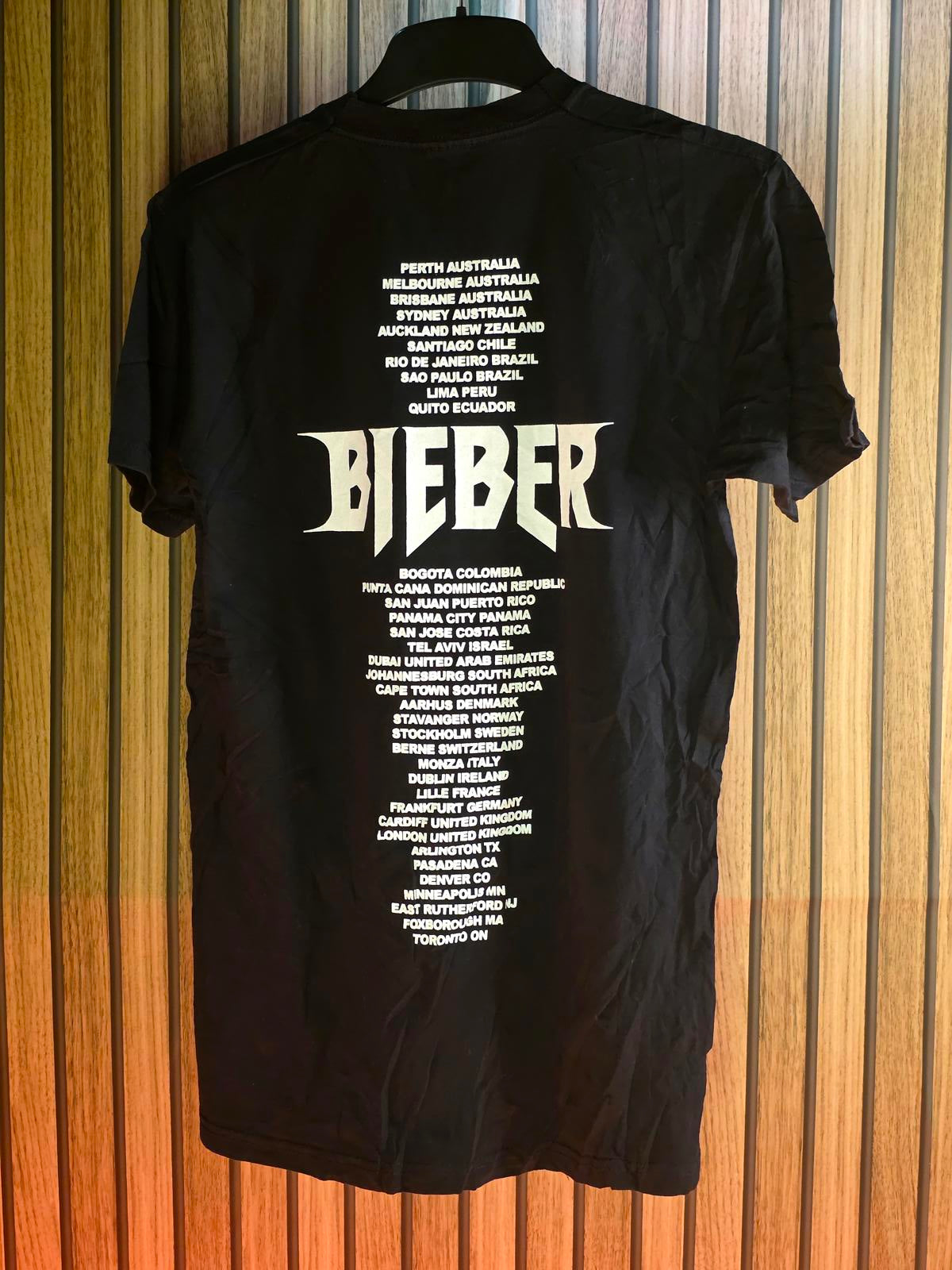 Justin Bieber Tour T-shirt Black SMALL