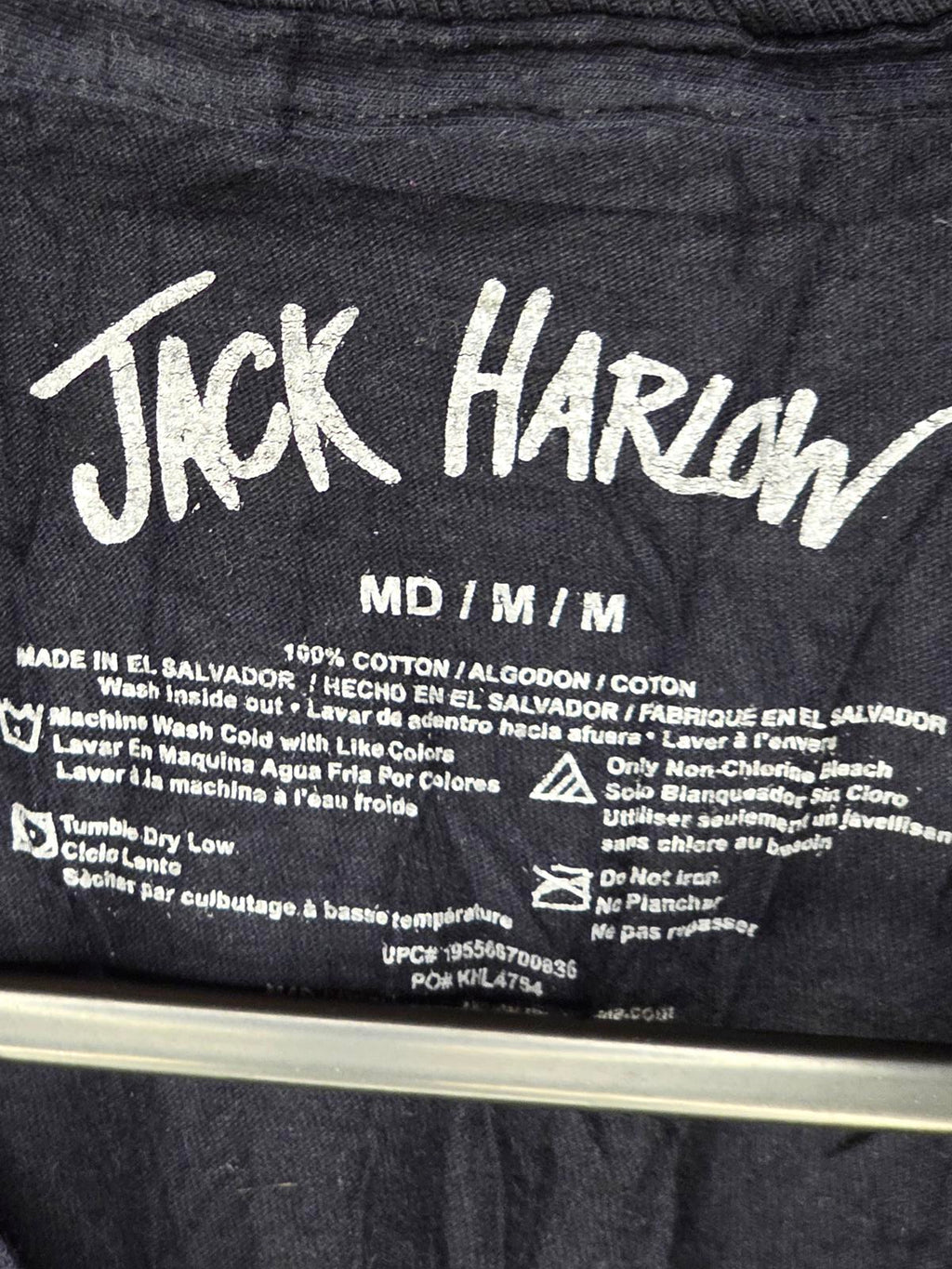 Jack Harlow Black Graphic T-Shirt Medium Cotton