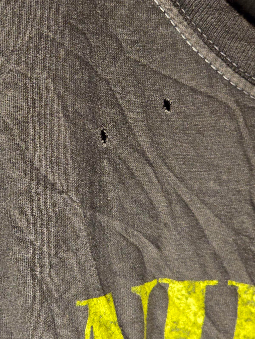 Nirvana Smiley Face Band T-shirt Distressed Grey One Size