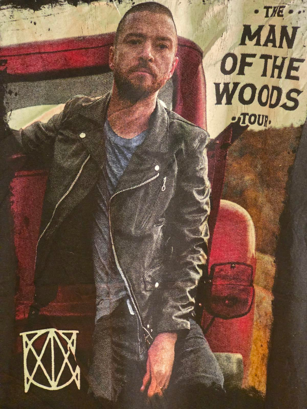 Justin Timberlake Man of the Woods Tour Black Graphic T-Shirt Small
