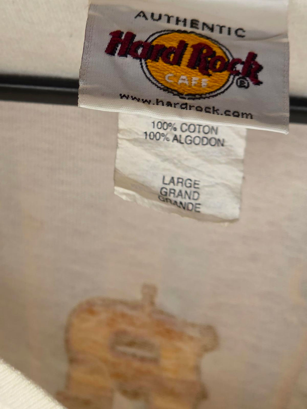 Hard Rock Cafe Las Vegas Graphic T-shirt White Oversized