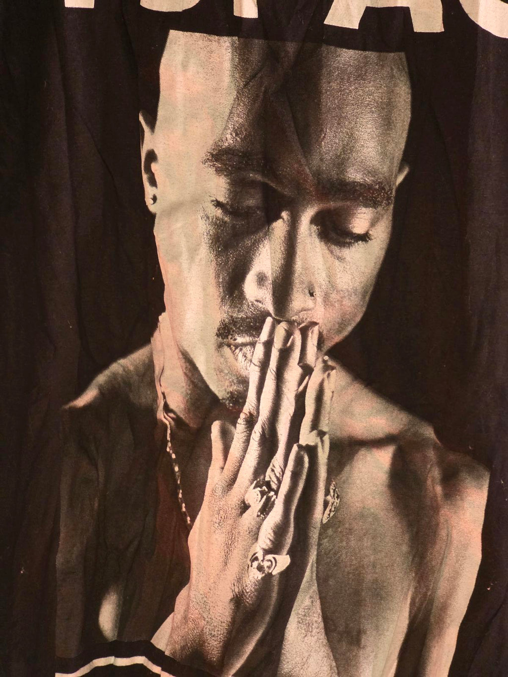 2PAC Tupac Trust Nobody Black Graphic T-Shirt Large