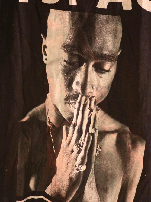 2PAC Tupac Trust Nobody Black Graphic T-Shirt Large