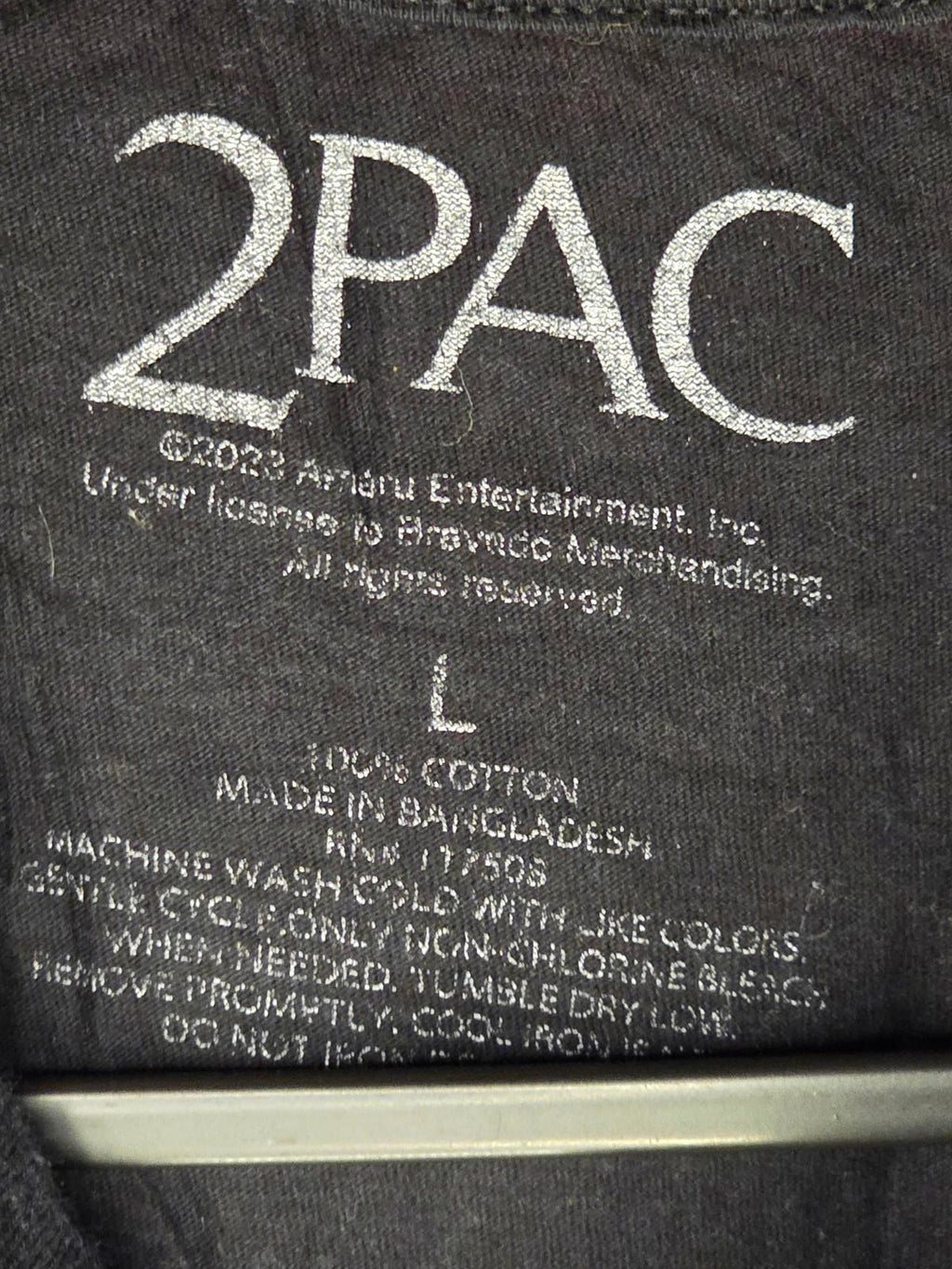 2PAC Tupac Trust Nobody Black Graphic T-Shirt Large