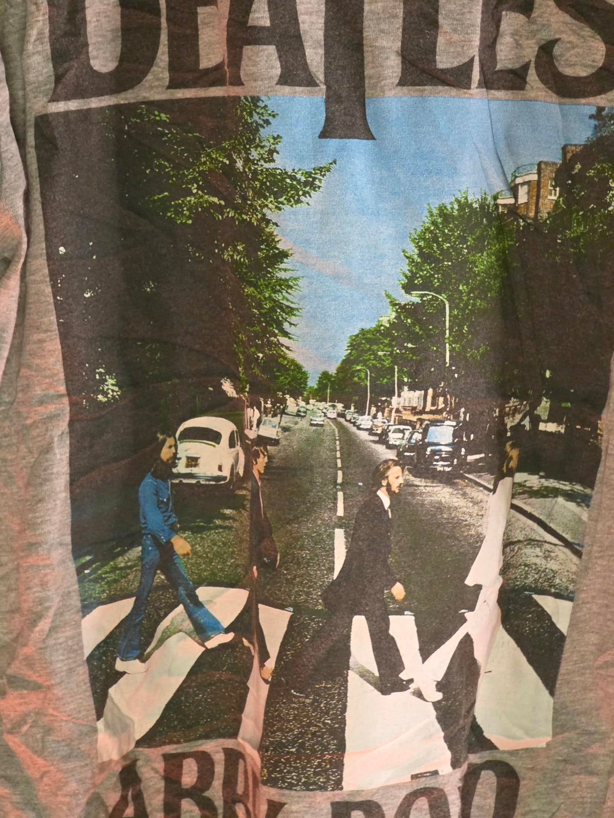 The Beatles Abbey Road Graphic T-Shirt Grey Medium