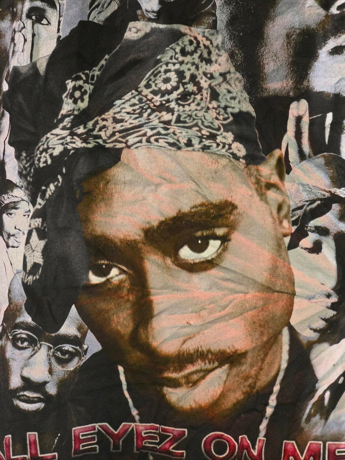 2PAC All Eyez On Me Graphic T-Shirt Black Large