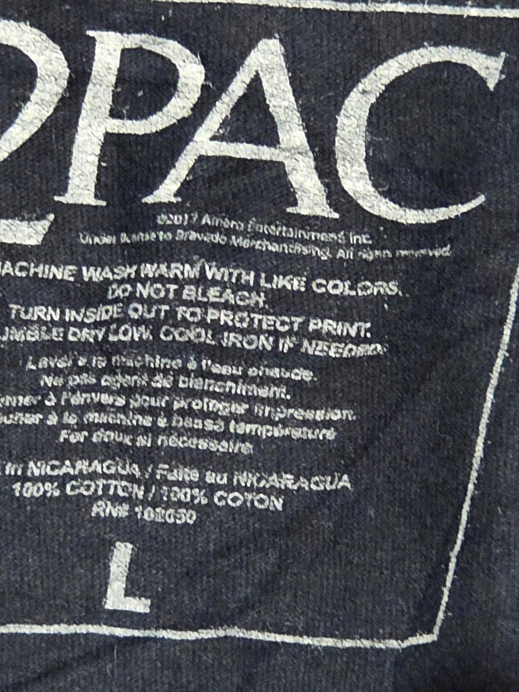 2PAC All Eyez On Me Graphic T-Shirt Black Large