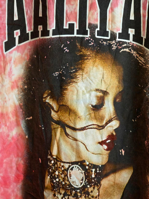 Aaliyah Graphic T-Shirt Tie-Dye Pink Medium