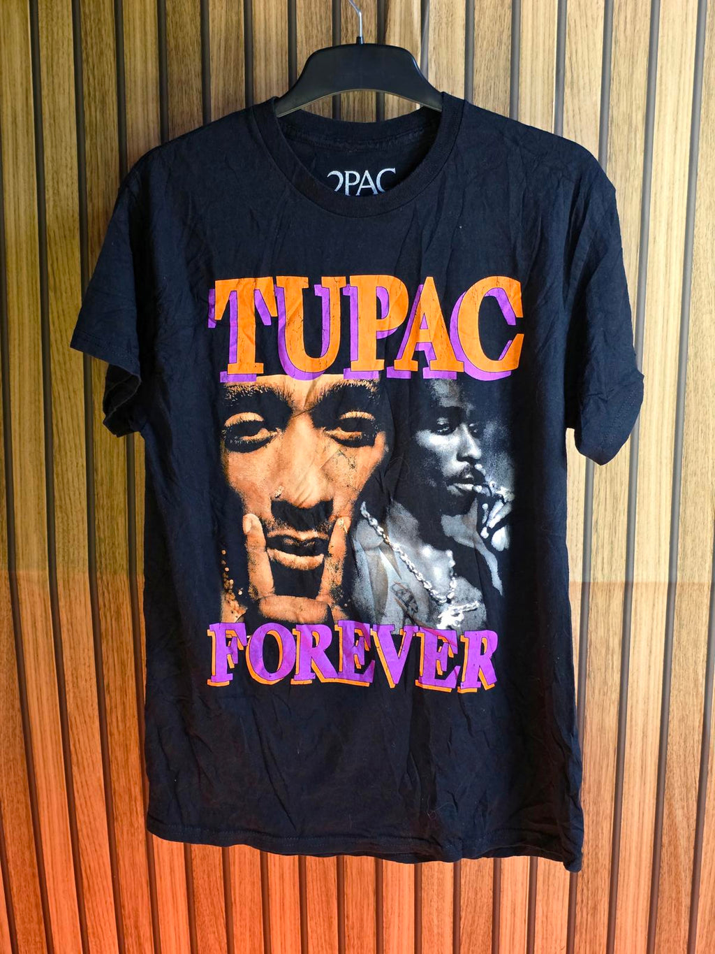 2PAC Tupac Forever Graphic T-Shirt Black Medium