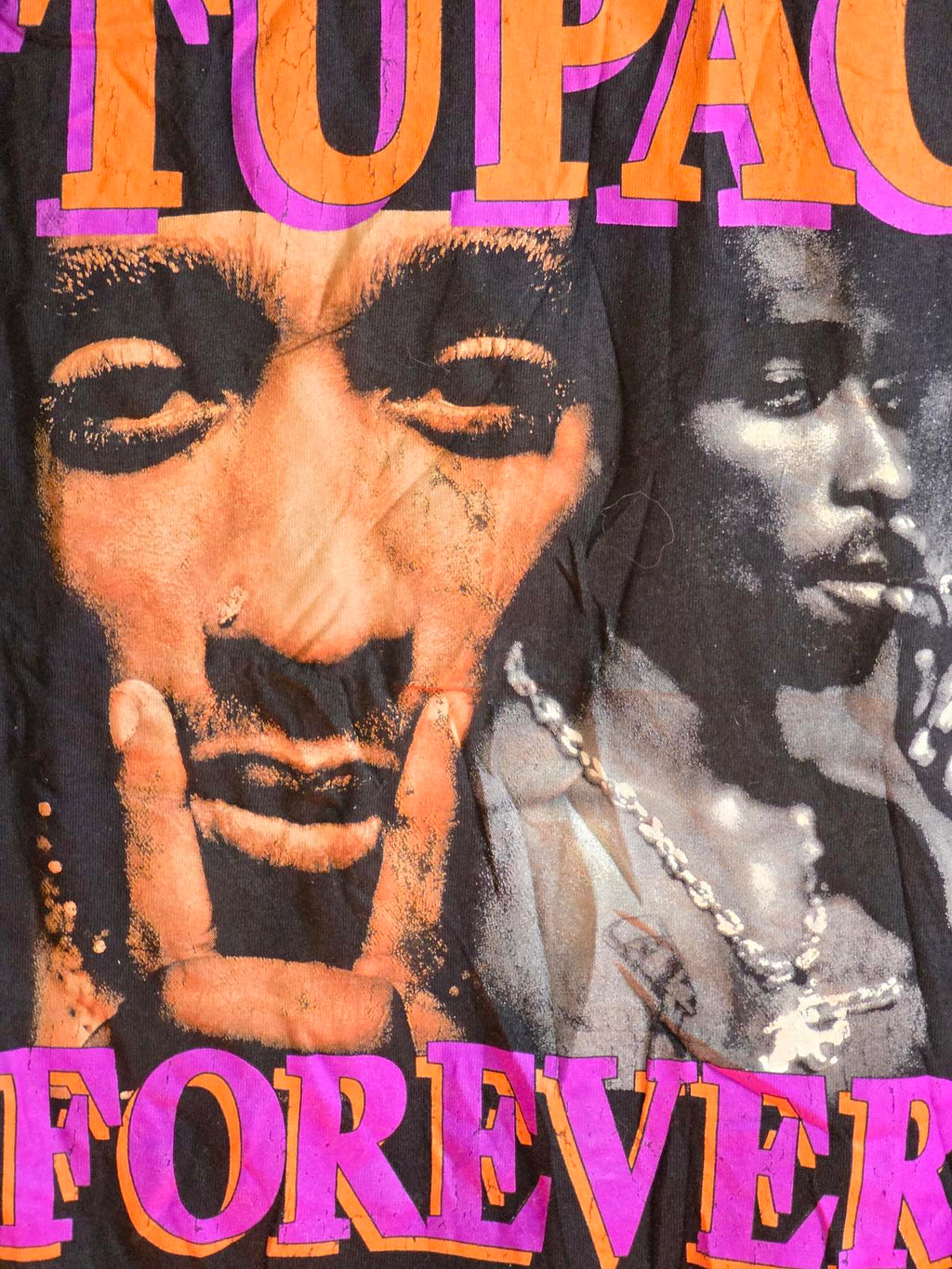 2PAC Tupac Forever Graphic T-Shirt Black Medium