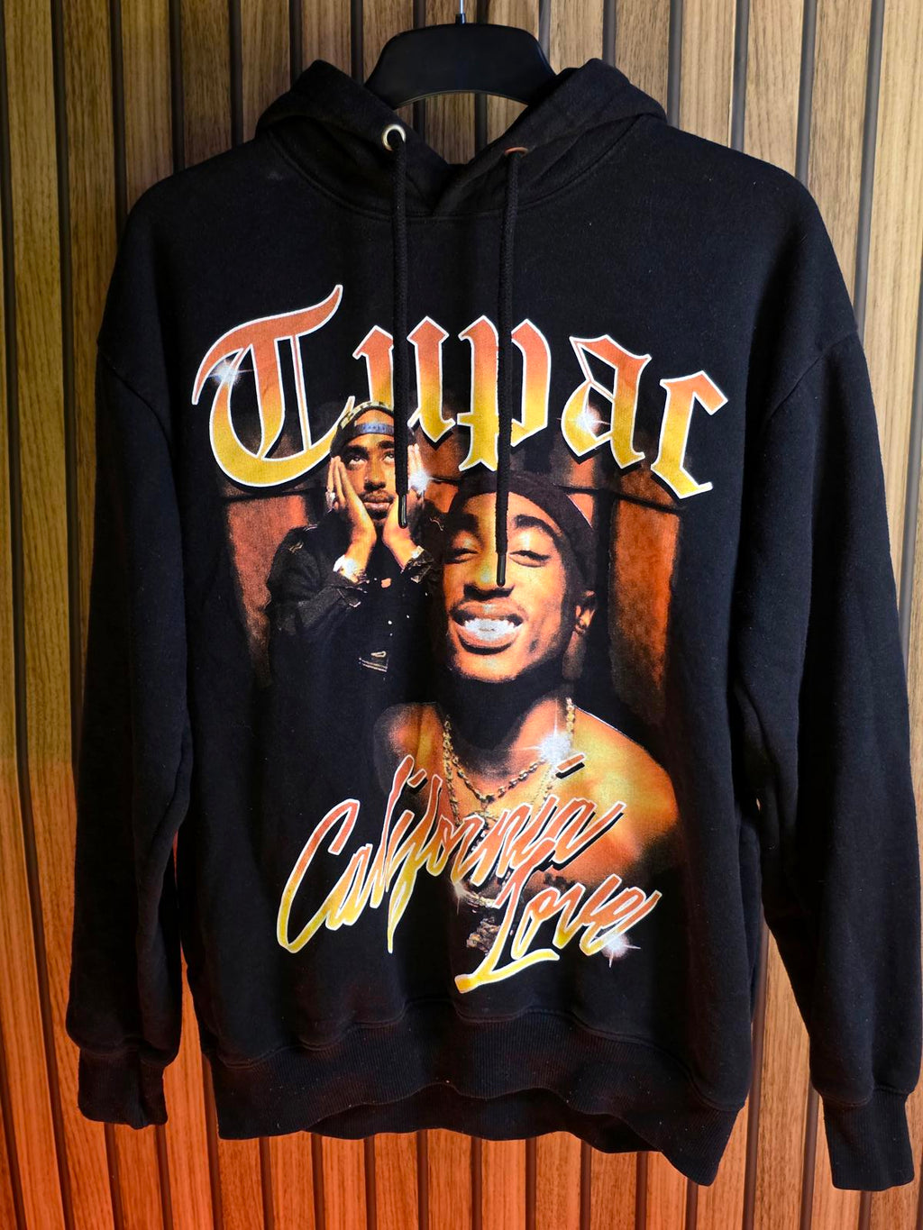 Tupac California Love Graphic Hoodie Black Size Regular Small