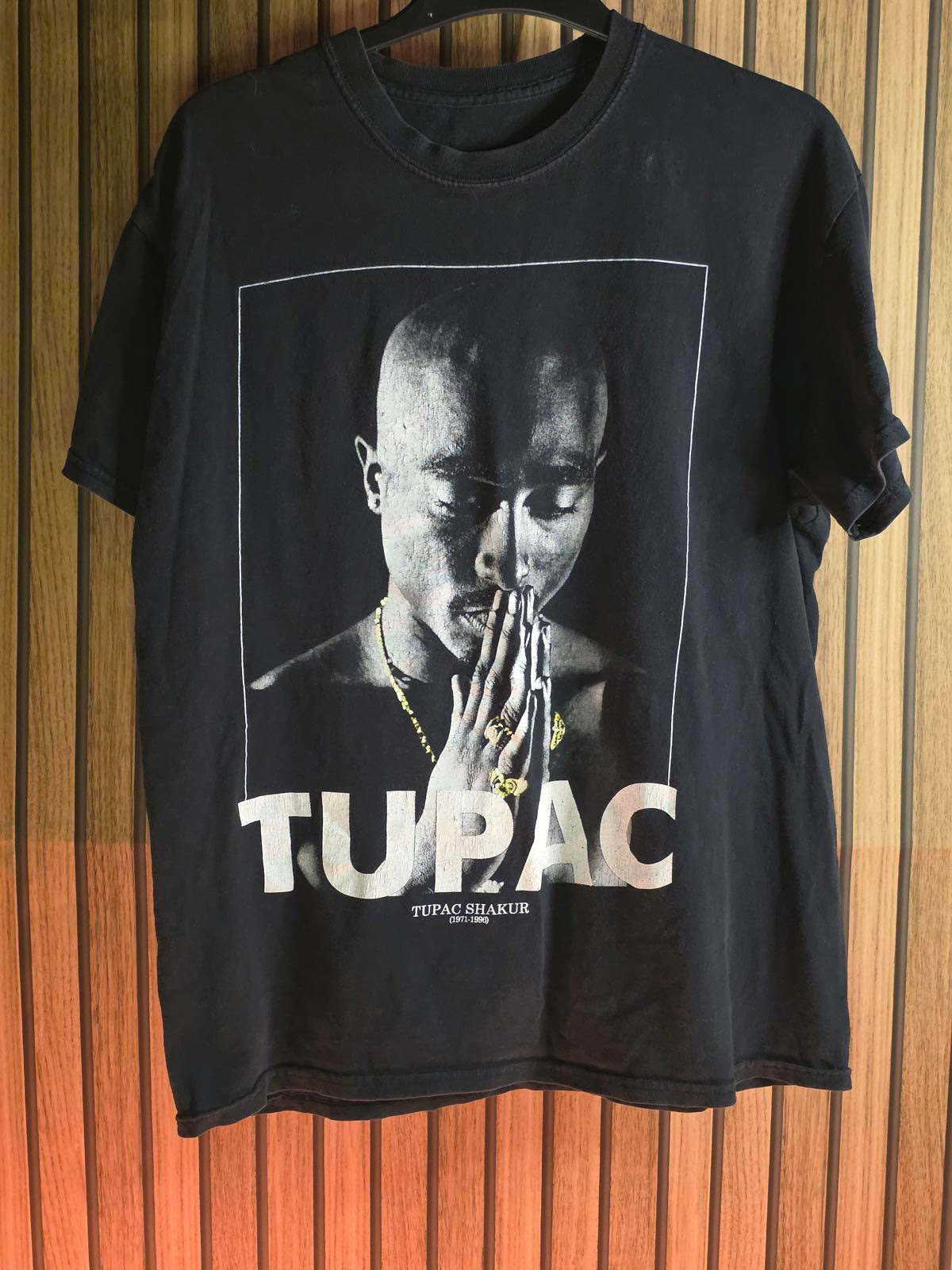 Tupac Shakur Prayer Graphic Black T-shirt Size Small