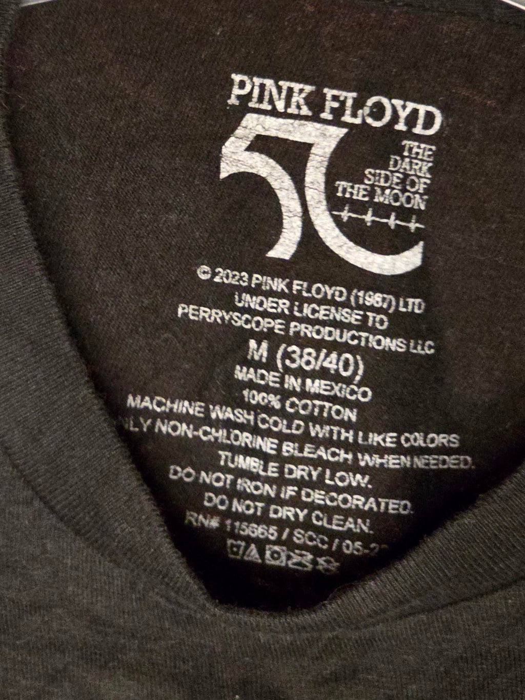 Pink Floyd Dark Side of the Moon Graphic T-Shirt Black Medium