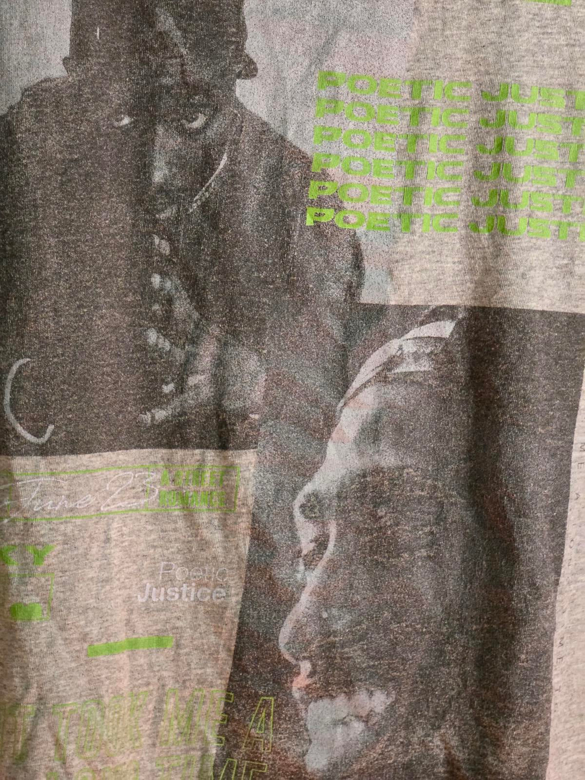 Poetic Justice Graphic T-Shirt Grey Size Regular XL
