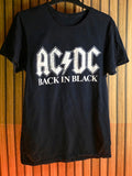 AC/DC Back In Black Band T-Shirt Black Medium