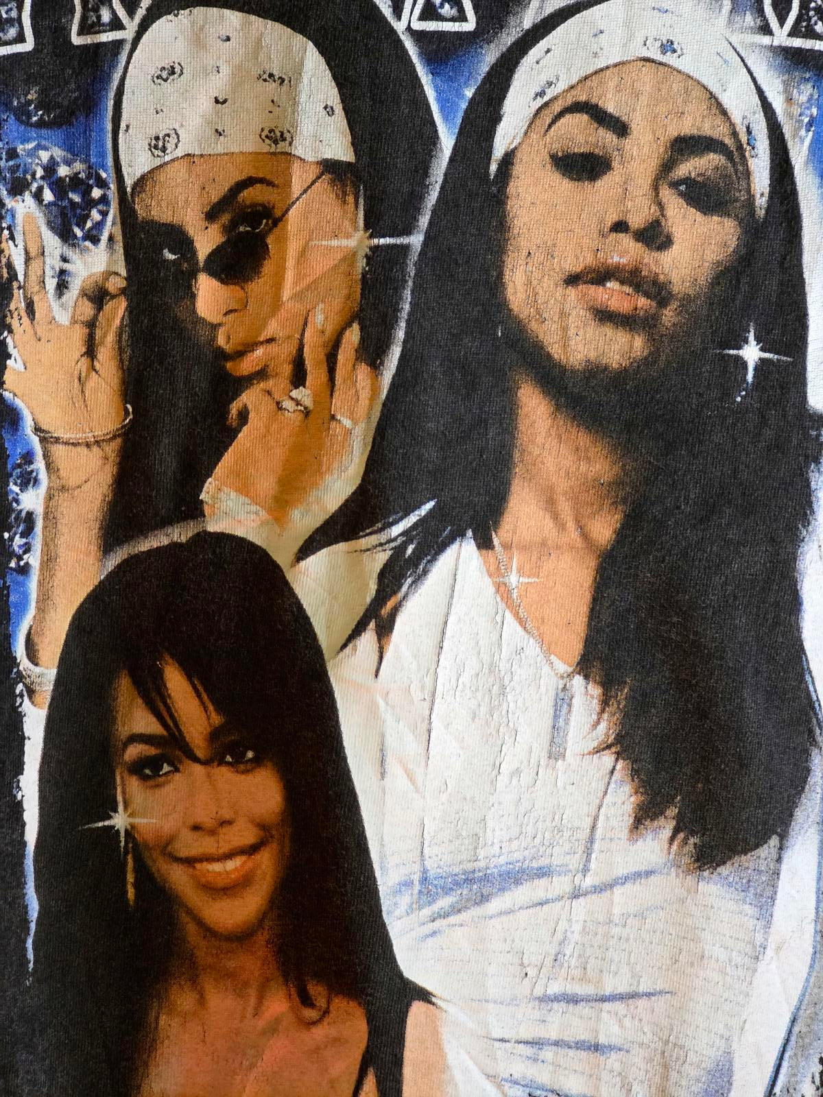 Aaliyah Princess of R&B Graphic T-Shirt Black Medium