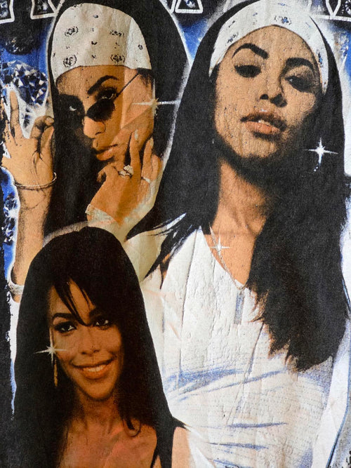 Aaliyah Princess of R&B Graphic T-Shirt Black Medium