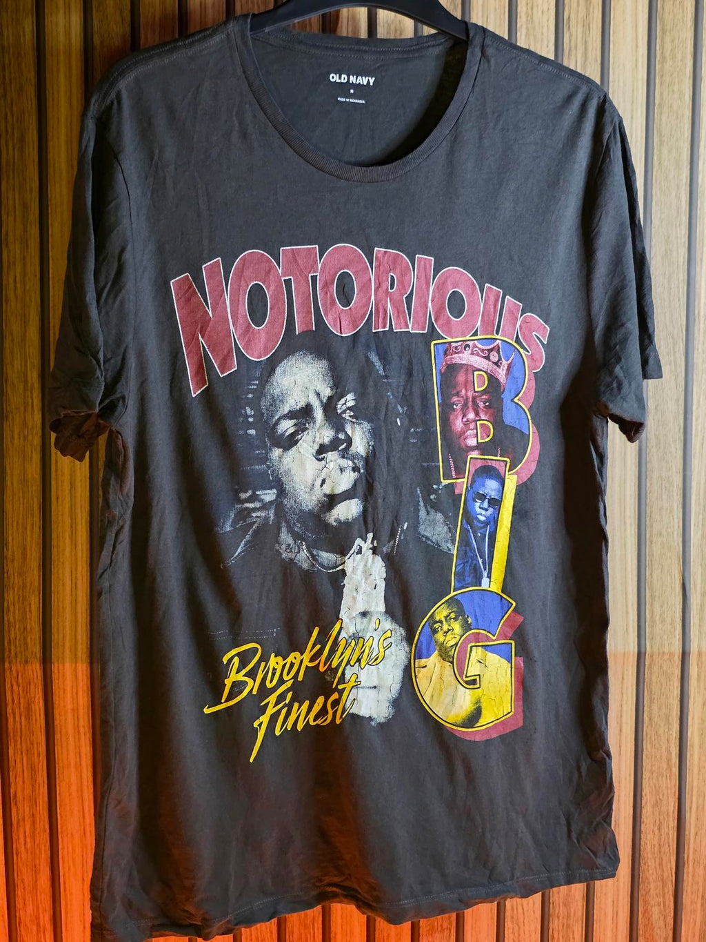 Old Navy Notorious B.I.G. Brooklyn's Finest Graphic T-Shirt Black Medium