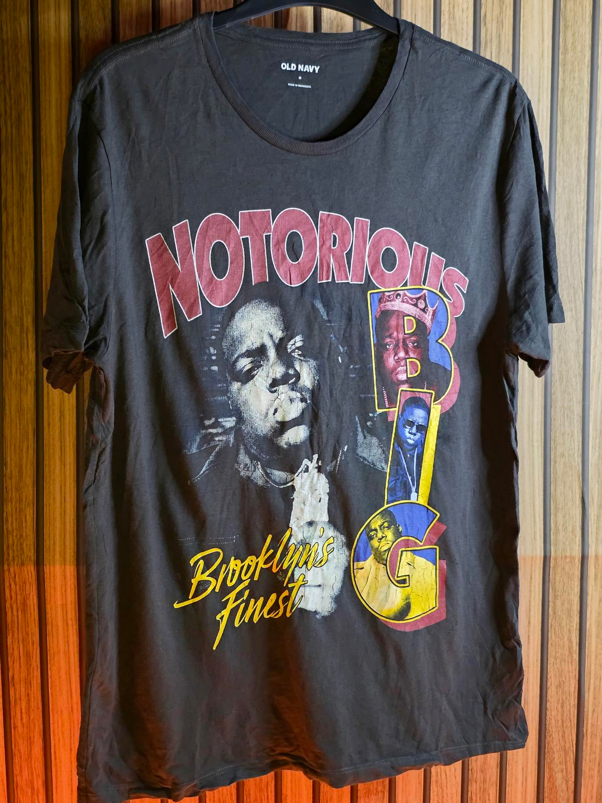 Old Navy Notorious B.I.G. Brooklyn's Finest Graphic T-Shirt Black Medium