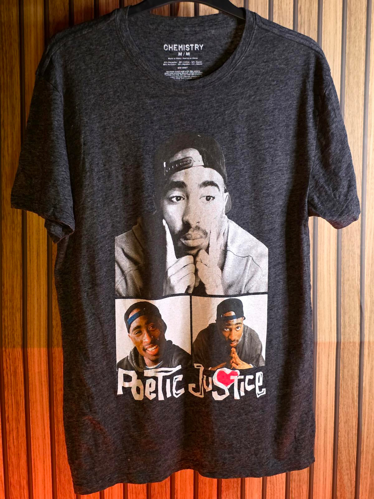 Chemistry Tupac Poetic Justice Graphic T-Shirt Black Medium