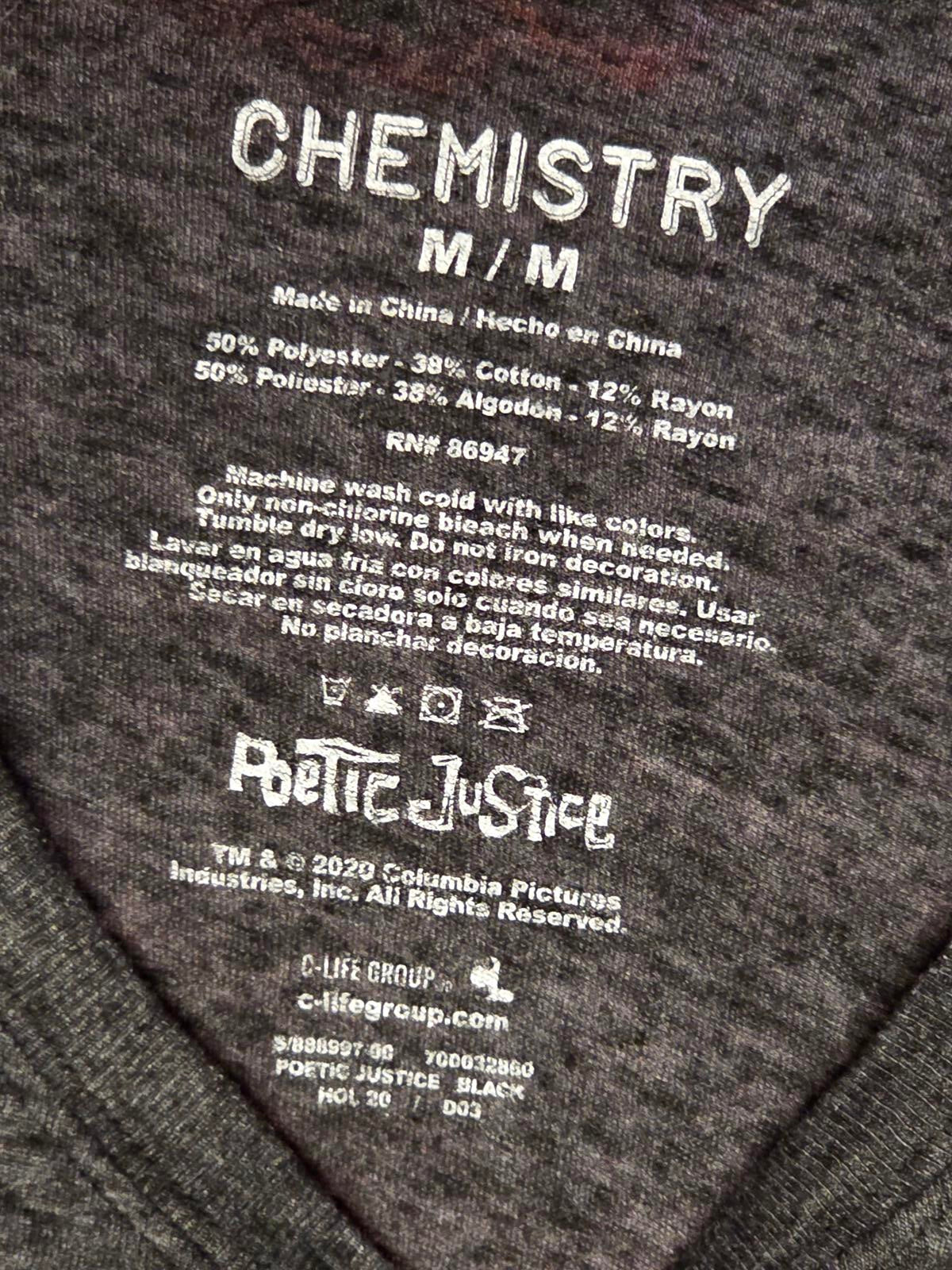 Chemistry Tupac Poetic Justice Graphic T-Shirt Black Medium