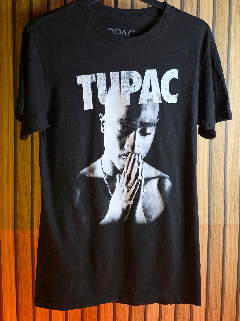 2PAC Tupac Praying Graphic T-Shirt Black Size S