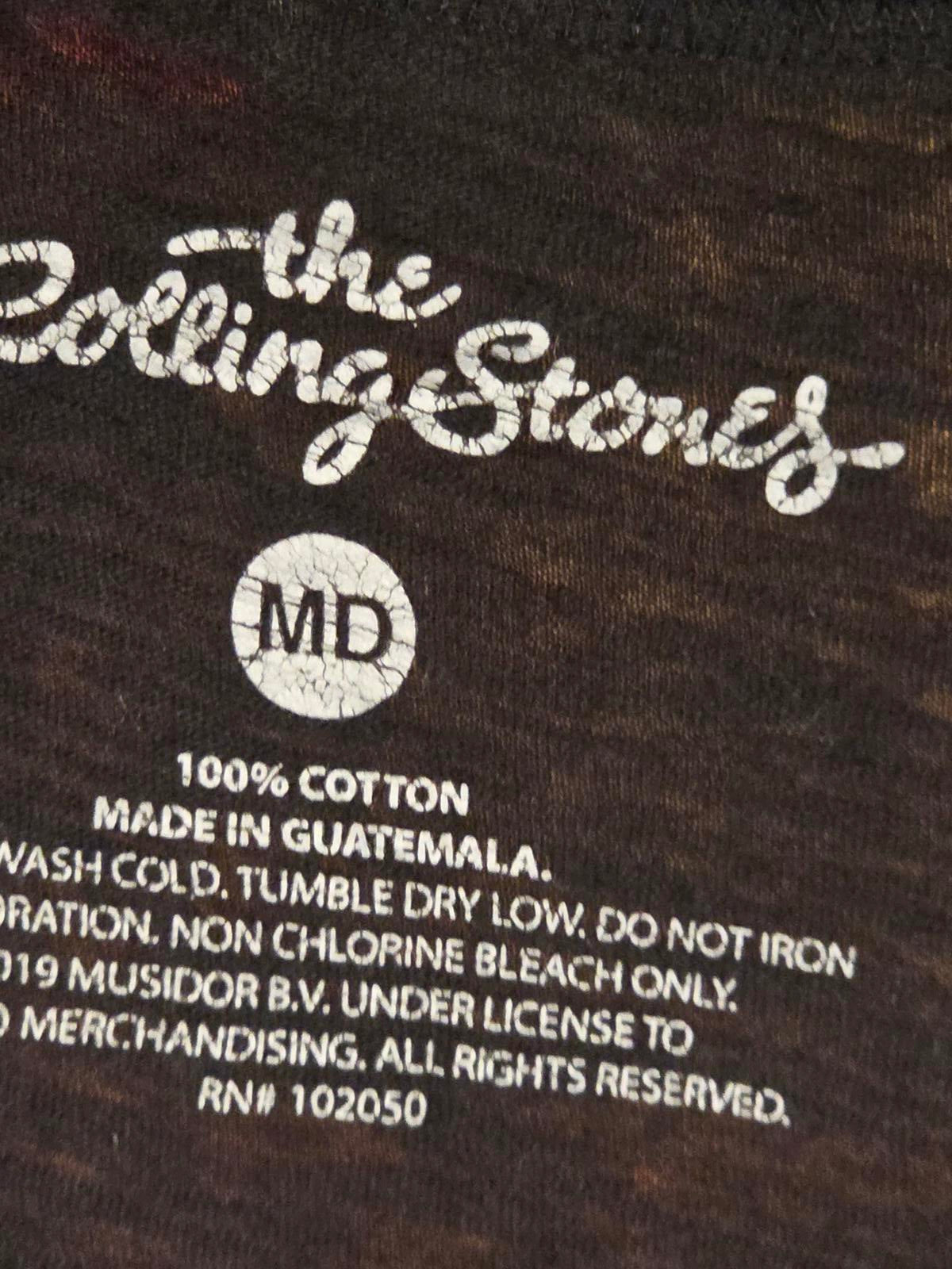 The Rolling Stones 1975 US Tour Graphic T-Shirt Black Medium